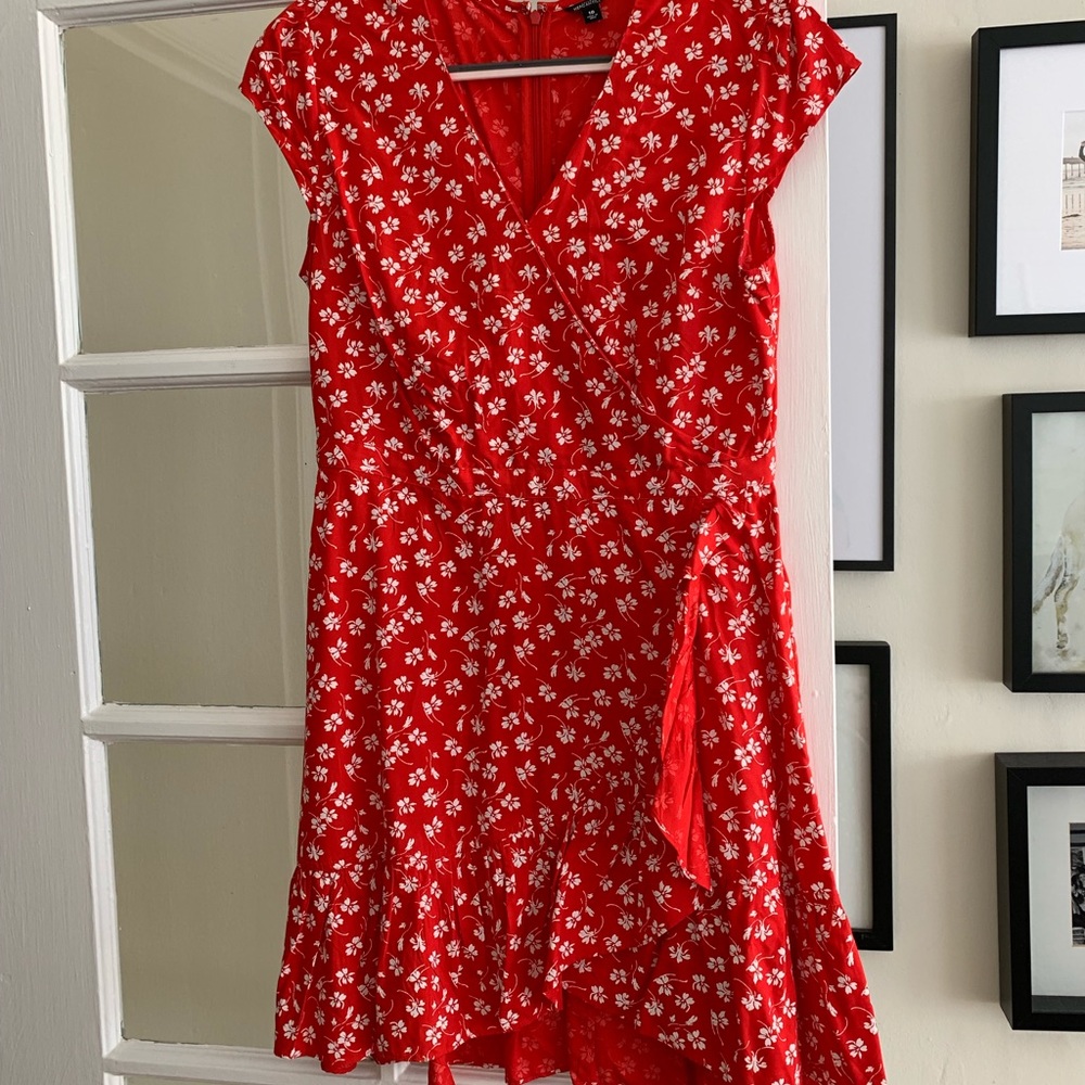 Jcrew Mercantile faux wrap red mini, 10